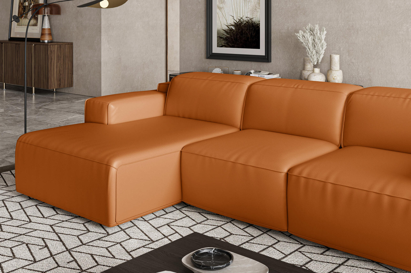Valentina Leather Recliner Sectional Sofa