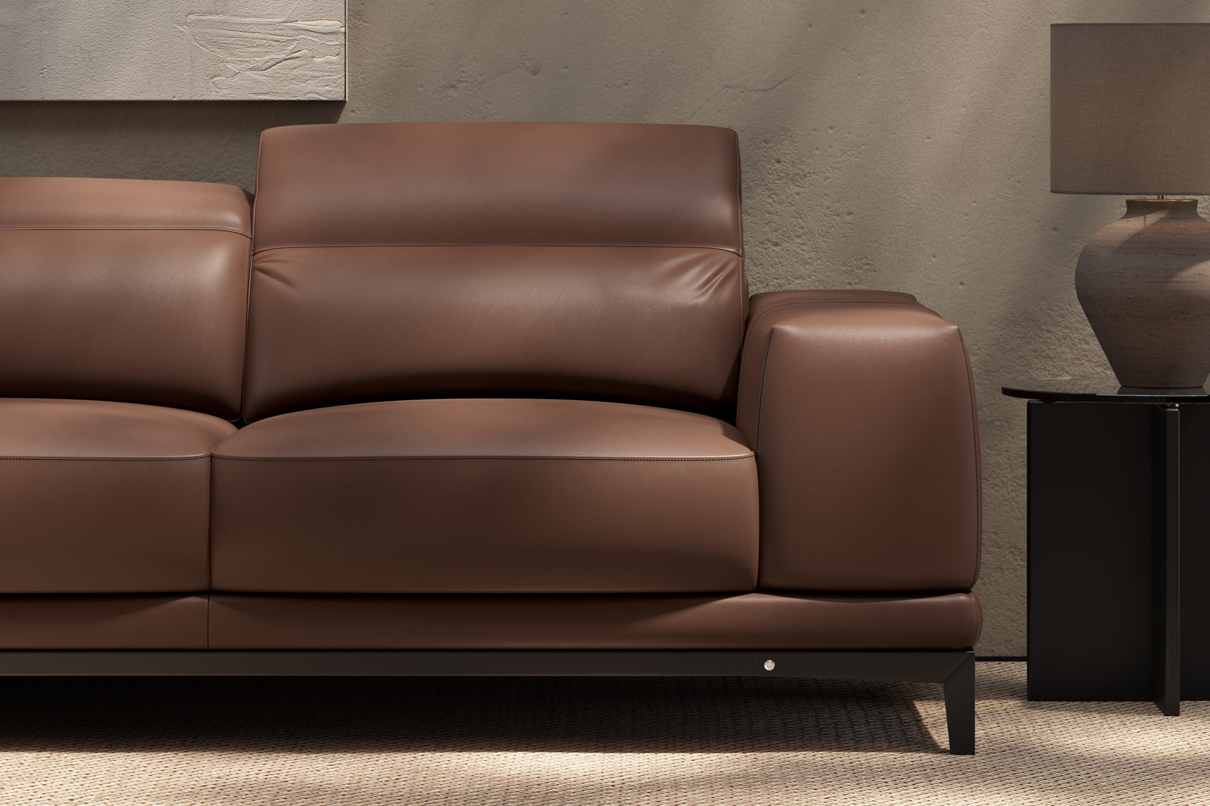 Valletta Leather Corner Sectional Sofa