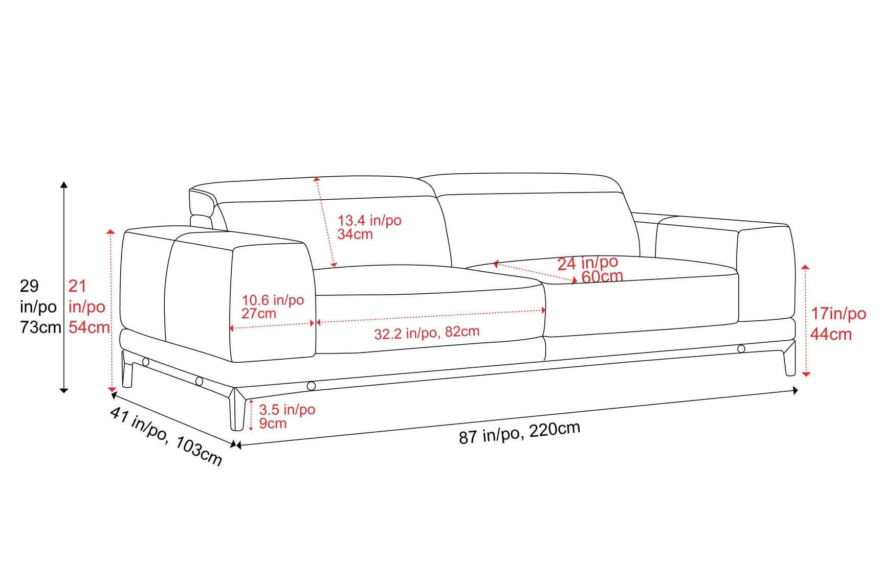 Valletta Leather Sofa