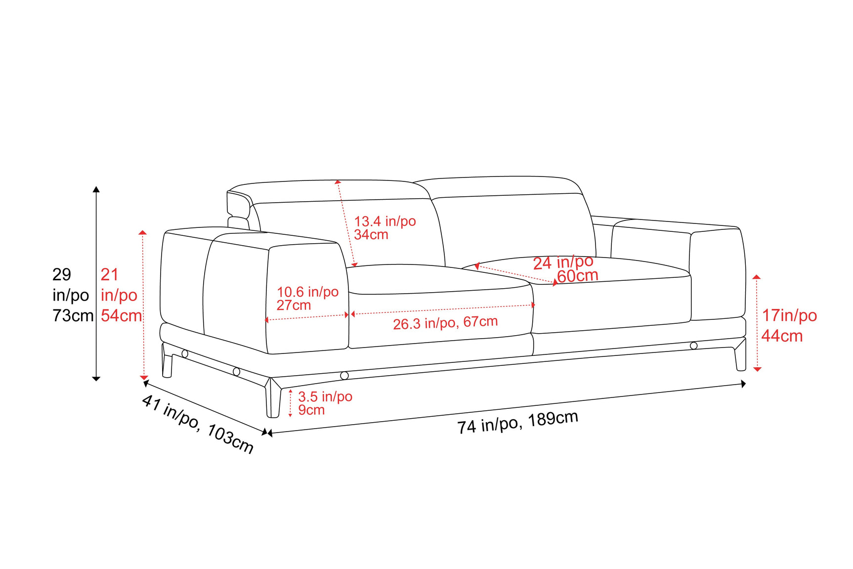 Valletta Leather Sofa