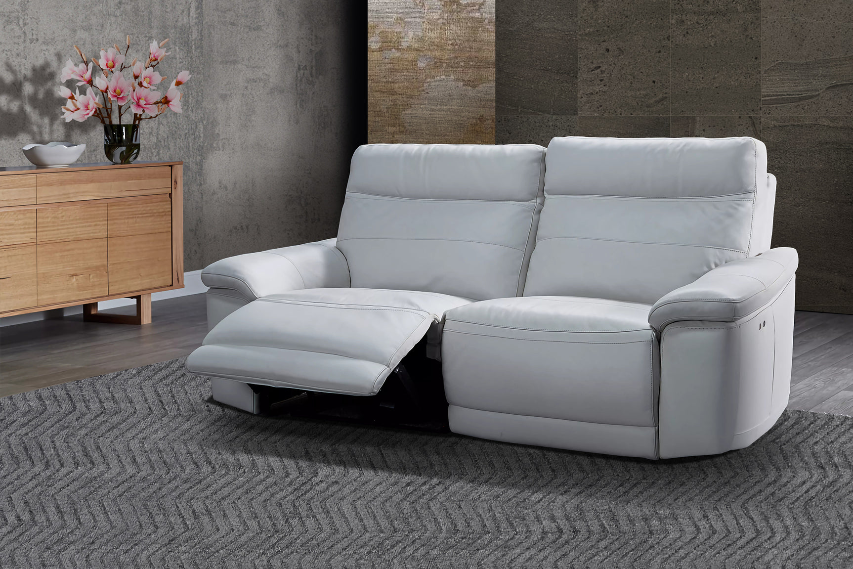 Vivian Leather Recliner Sofa