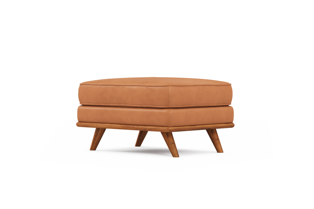 Valencia Artisan Top Grain Leather
Cognac Ottoman Front View