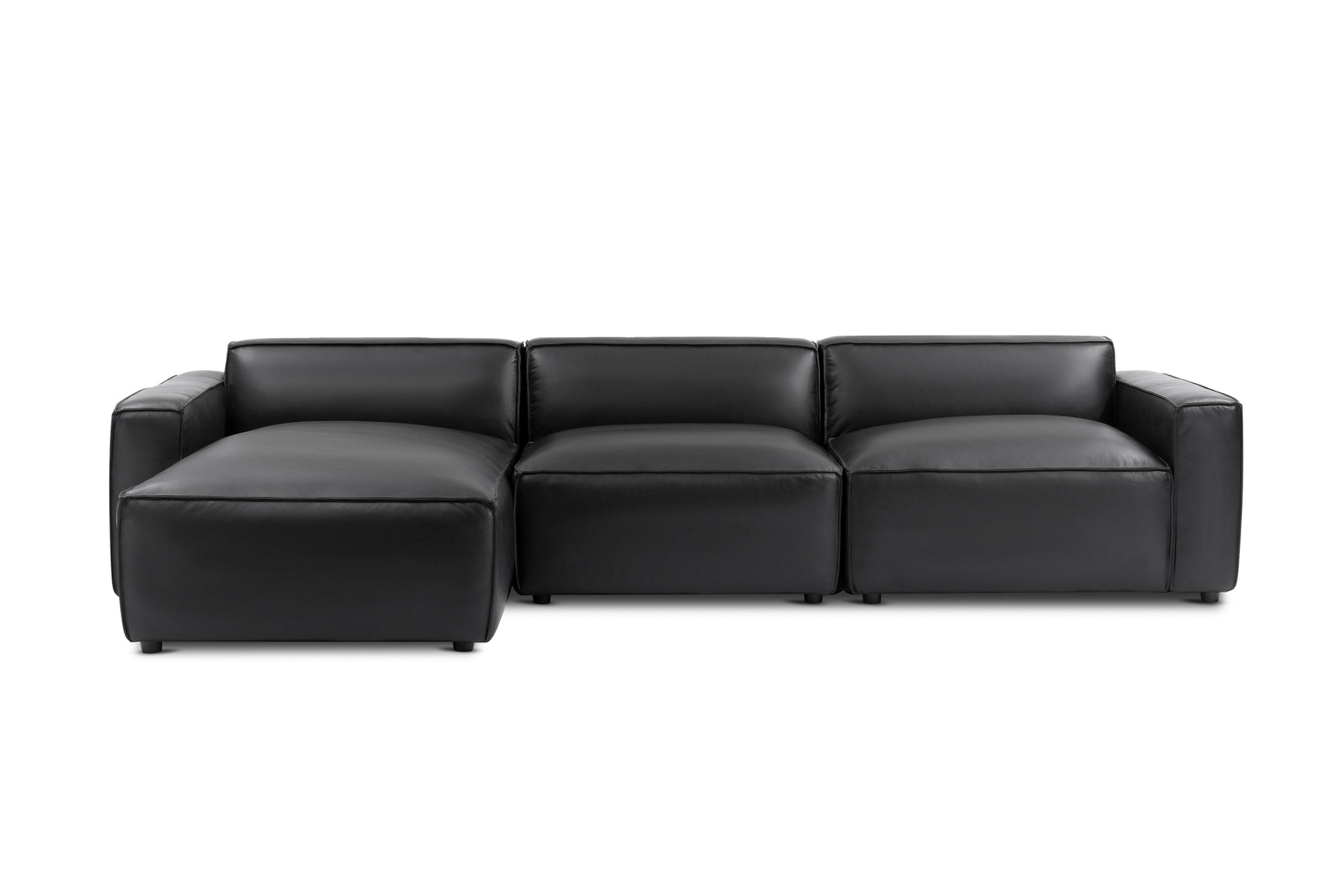 Nathan Leather Theater Lounge Modular Sofa
