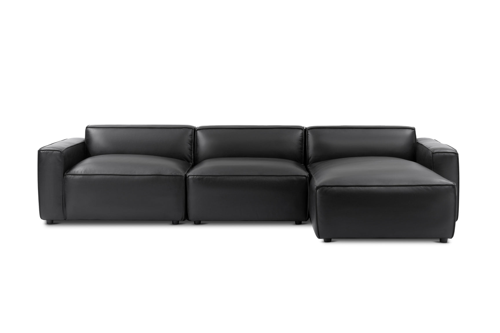 Nathan Leather Theater Lounge Modular Sofa