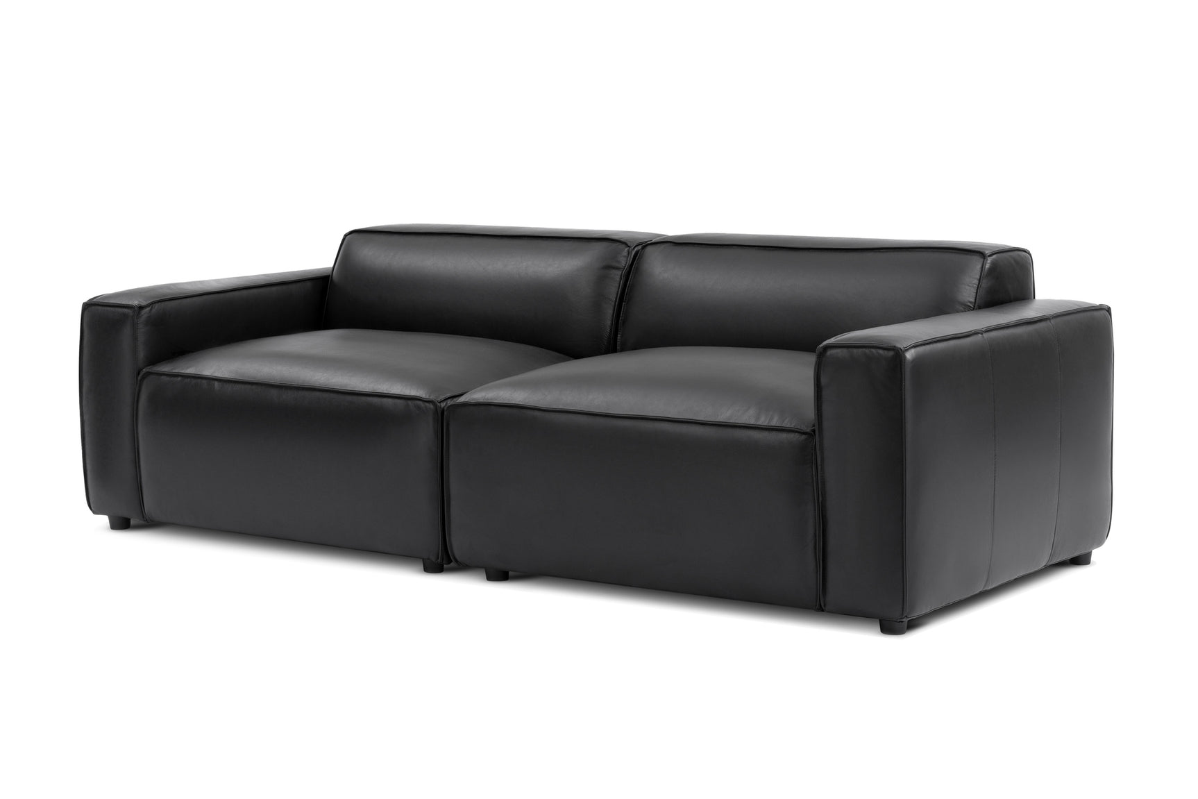 Nathan Leather Theater Lounge Modular Sofa