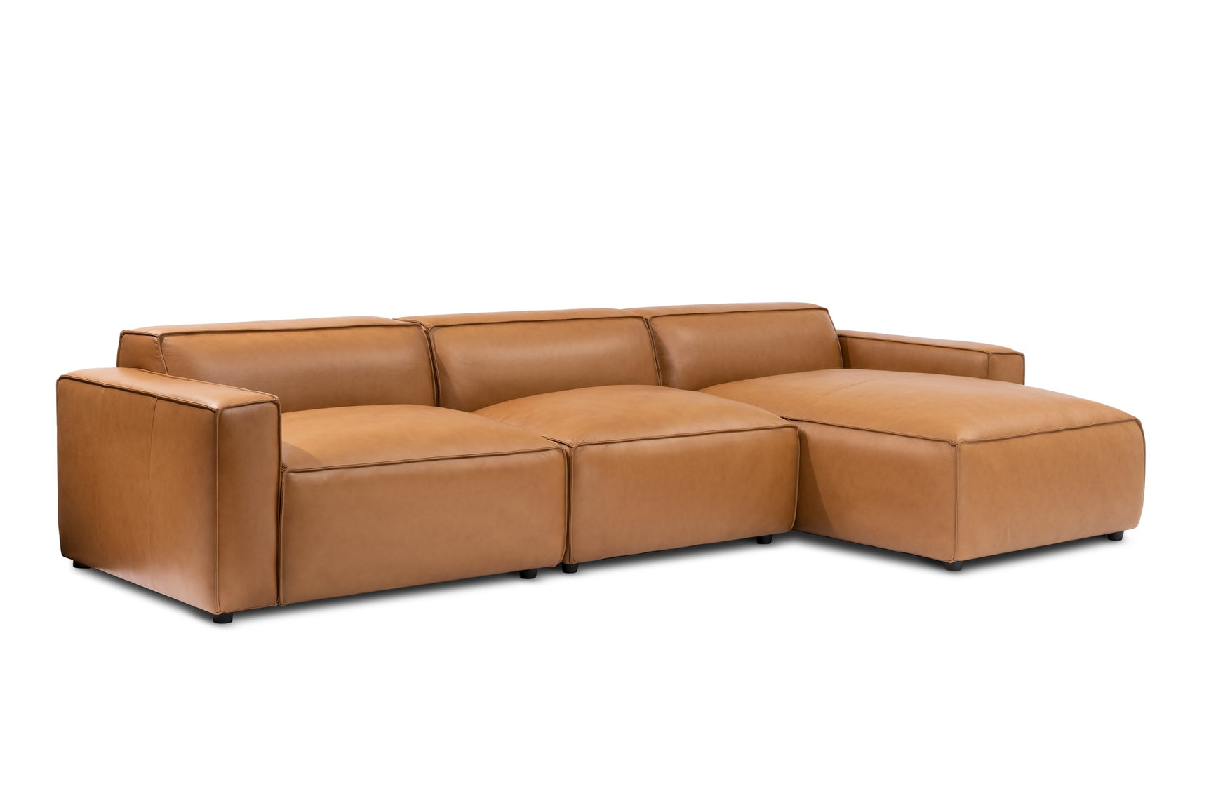 Nathan Leather Modular Sectional Sofa