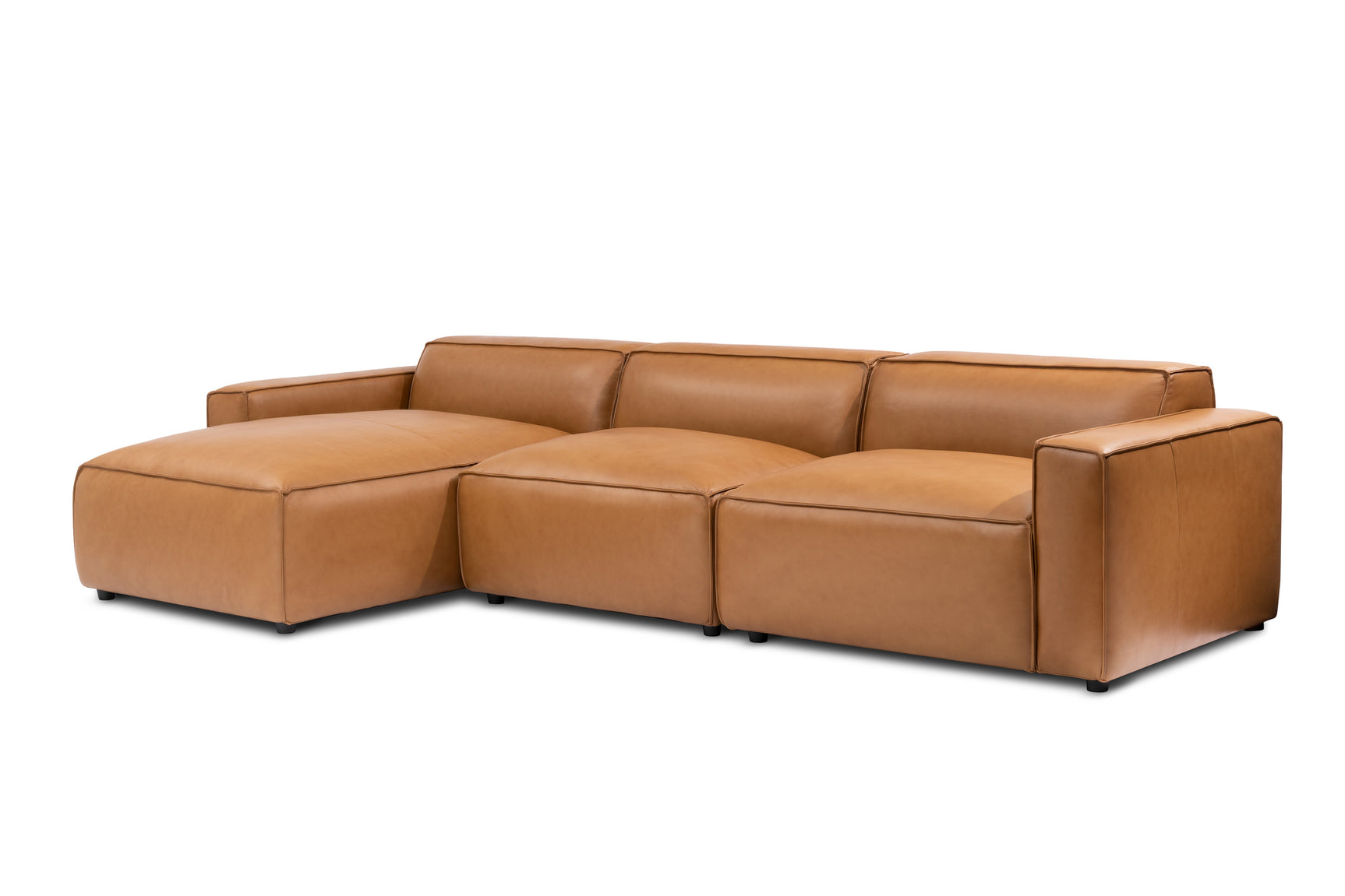 Nathan Leather Modular Sectional Sofa