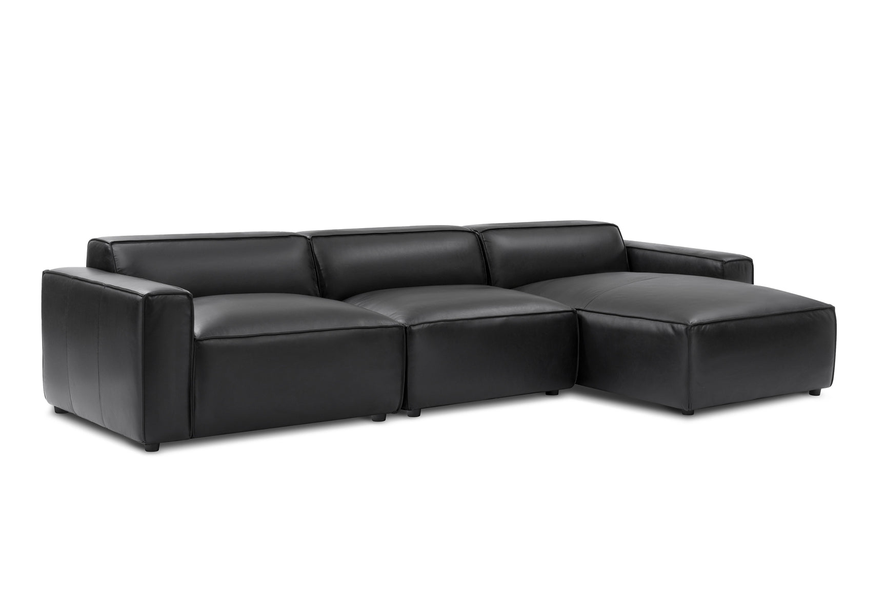 Nathan Leather Theater Lounge Modular Sofa