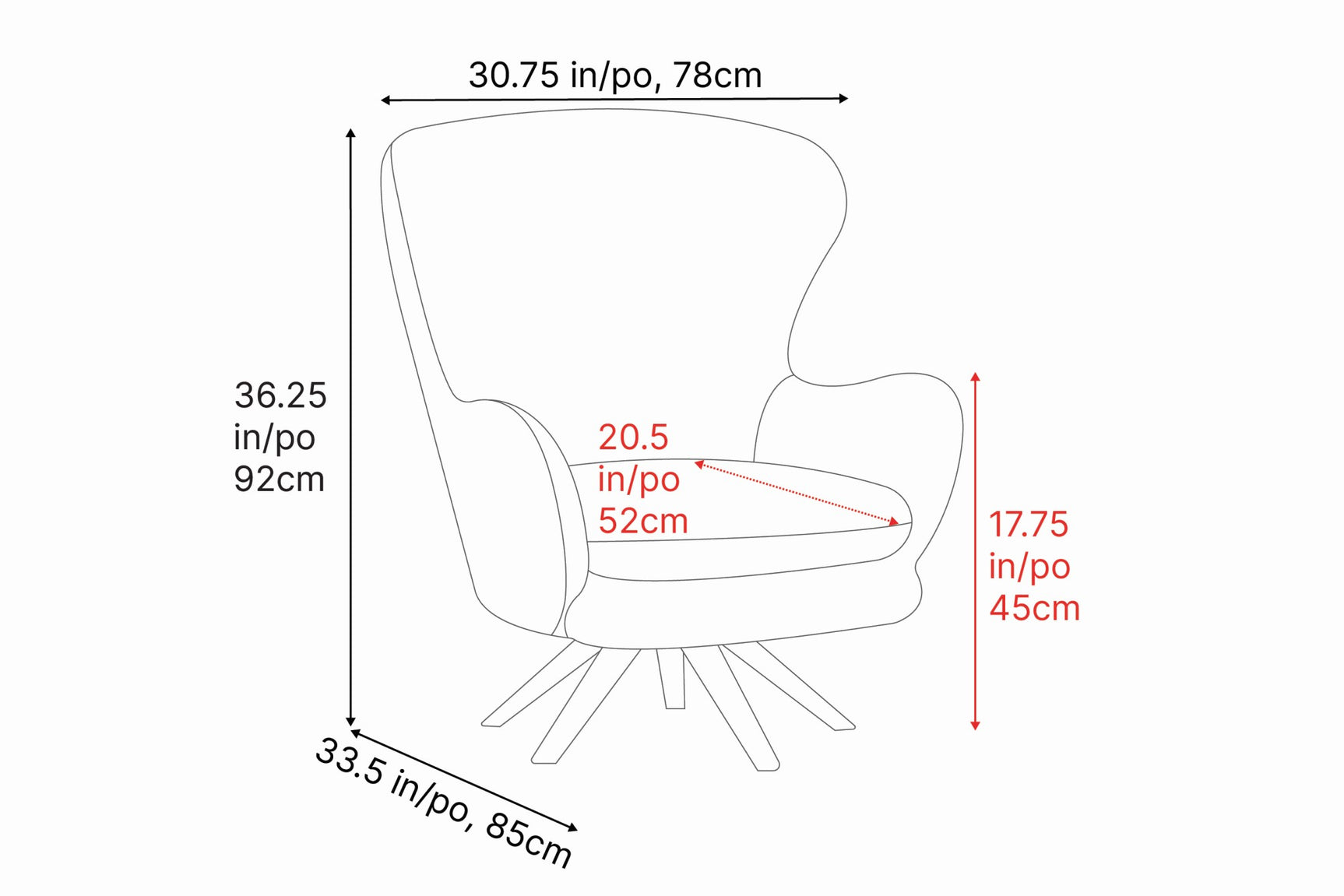 Winston Fabric Swivel Chair