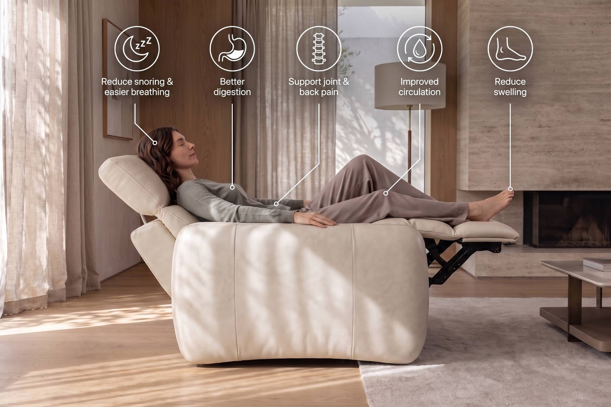 Savona Leather Cuddler Recliner Sofa | Italian Nappa 11000 Top-Grain Leather | Power Headrests | Zero-Gravity Recline