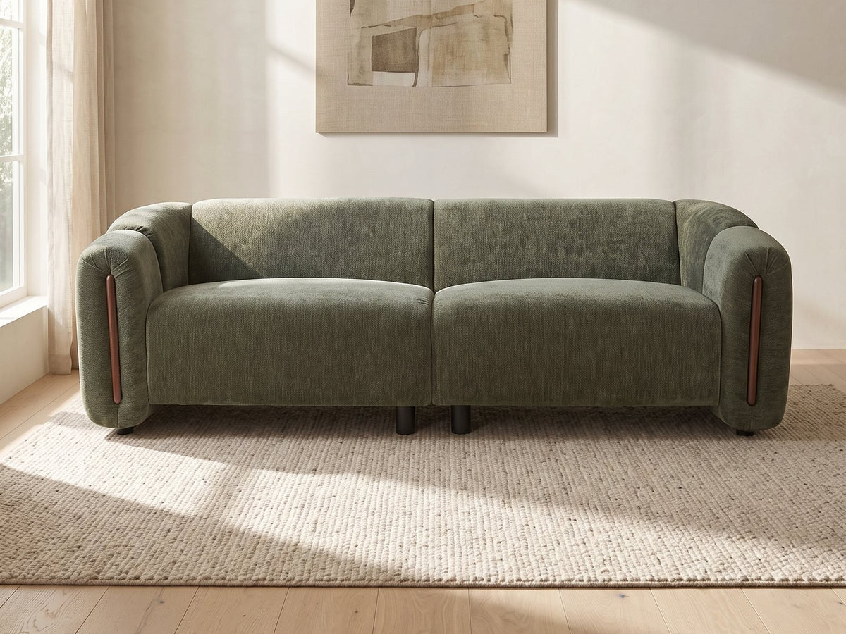 Amalfi Curved Sofa in a bright interior