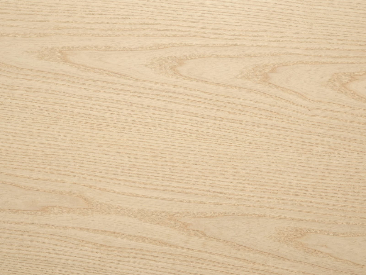 Close-up of the Canelli 31-Inch Square Scalloped Ash Veneer Lift-Top Coffee Table: the natural ash veneer of the lift-top