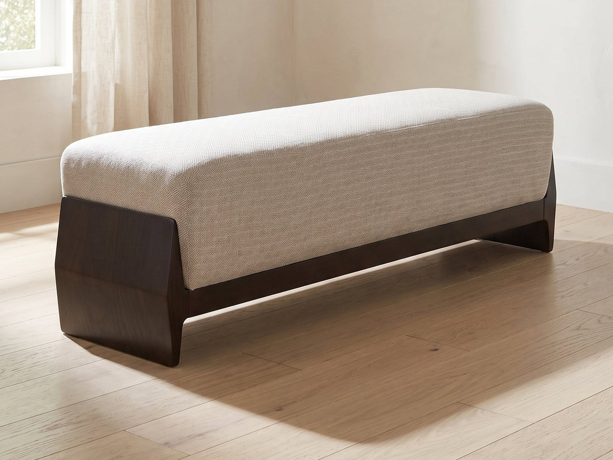 Como Wood Cradle Bench in a bright interior