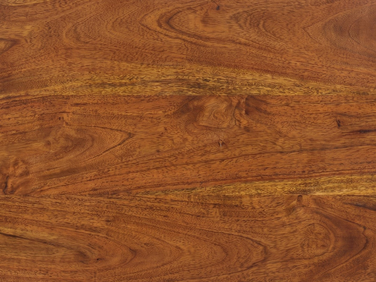Close-up of the Dolo 28-Inch Chestnut Solid Mango 3-Drawer Chest: the chestnut-finished solid mango grain