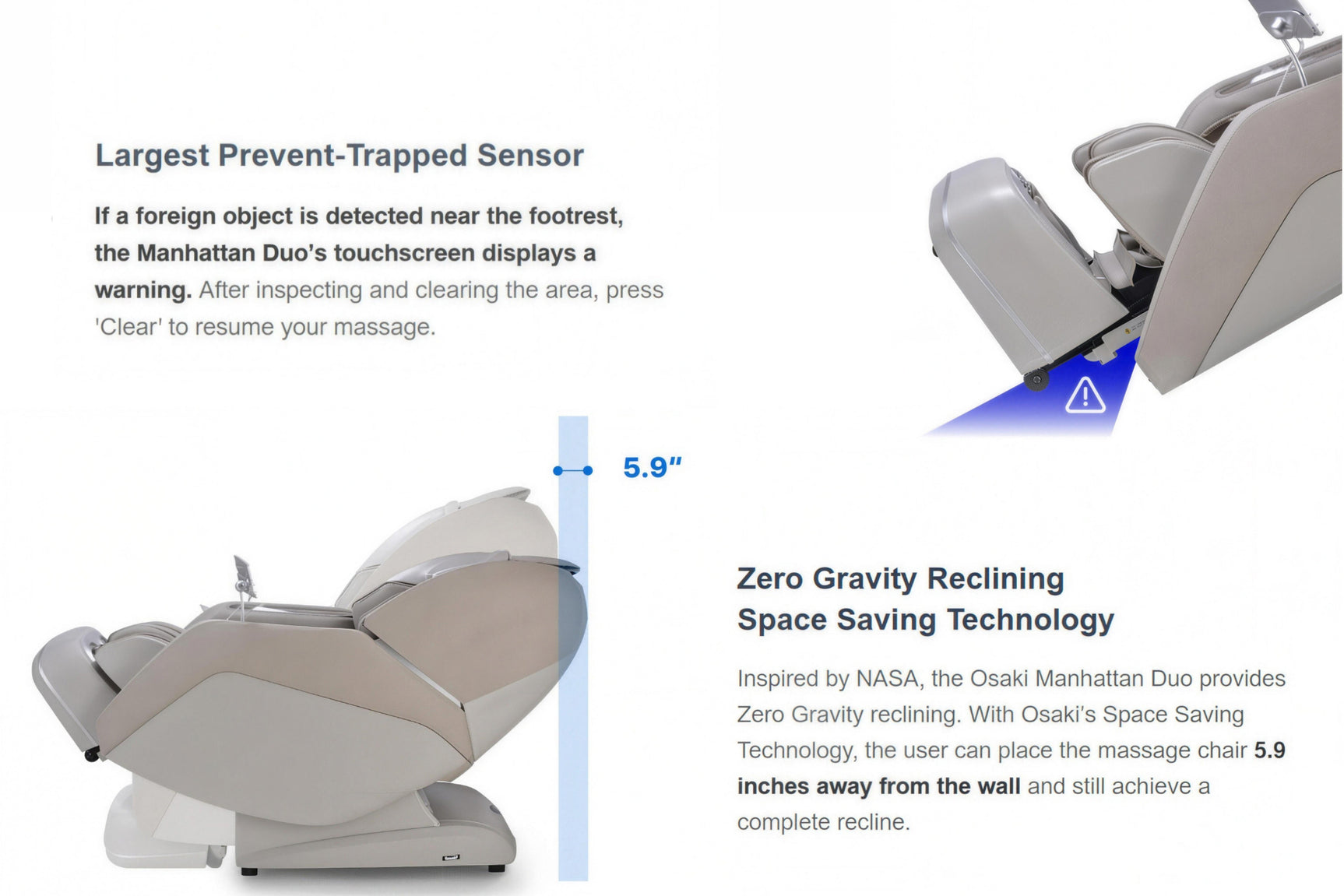 Osaki 4D + 3D Manhattan Duo Mech Massage Chairs
