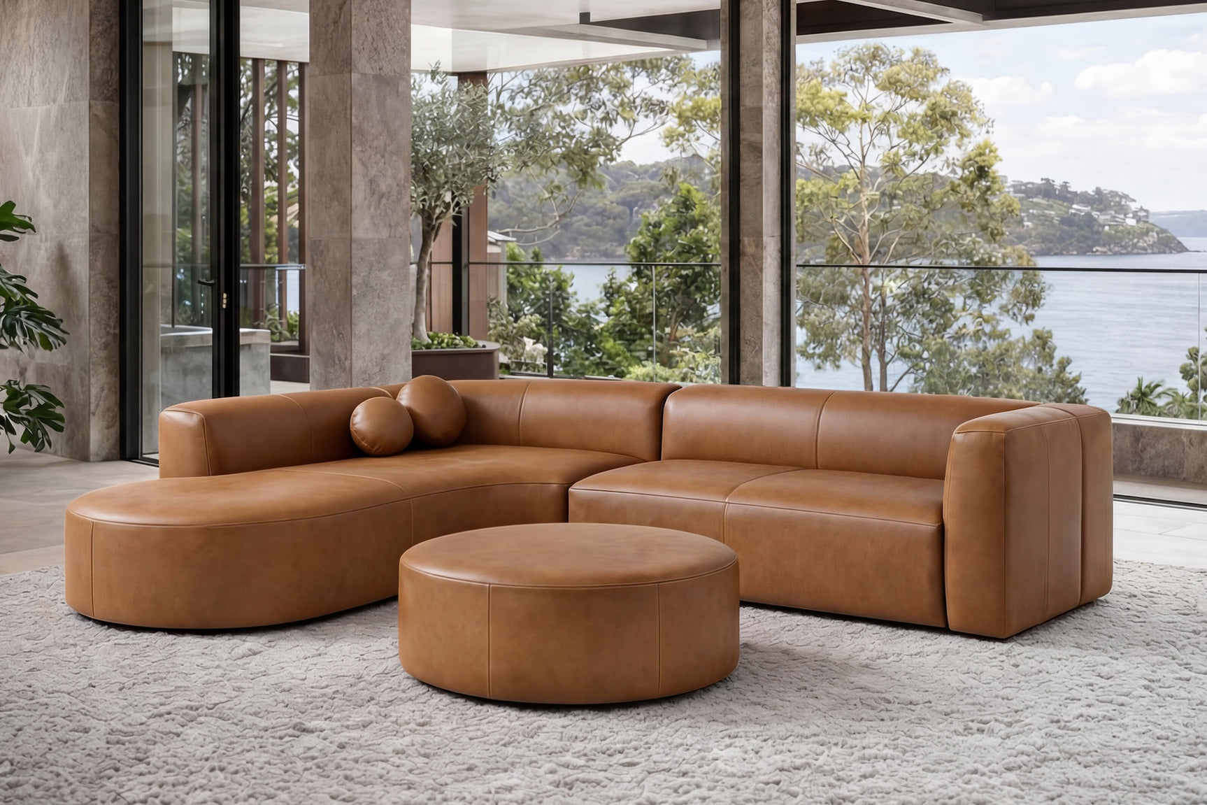 Jordyn Leather Sectional Sofa