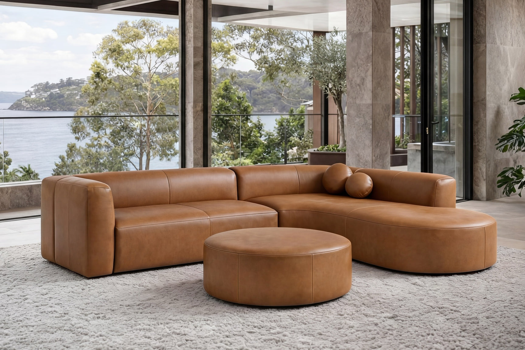 Jordyn Leather Sectional Sofa
