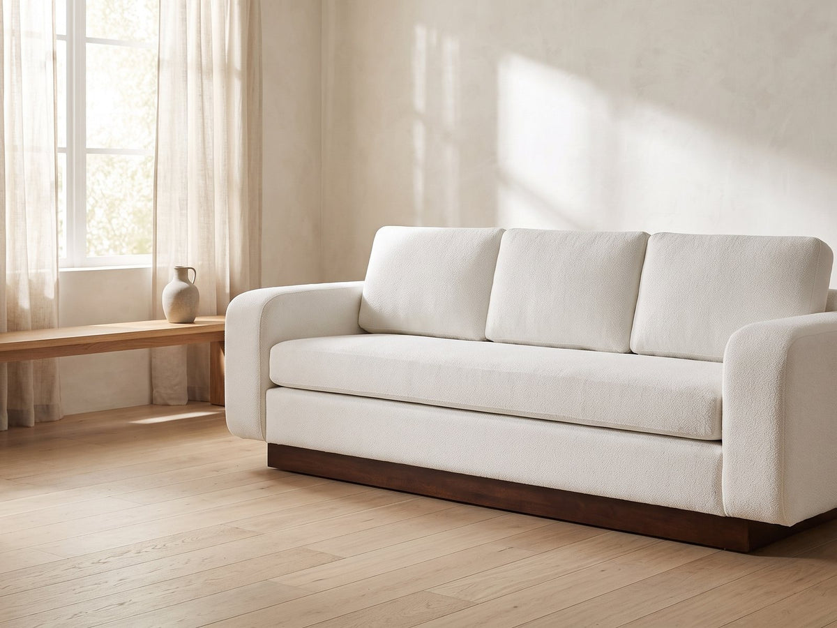 The Lucca sofa styled in a room setting