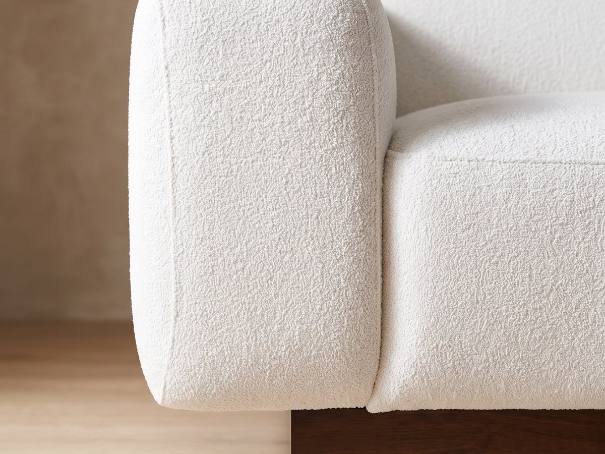 Close-up detail of the Lucca sofa