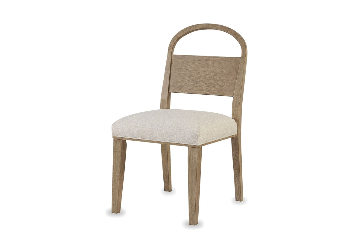 Parghelia Arch-Back Upholstered Wood Dining Chair (Set of 2) on a white background