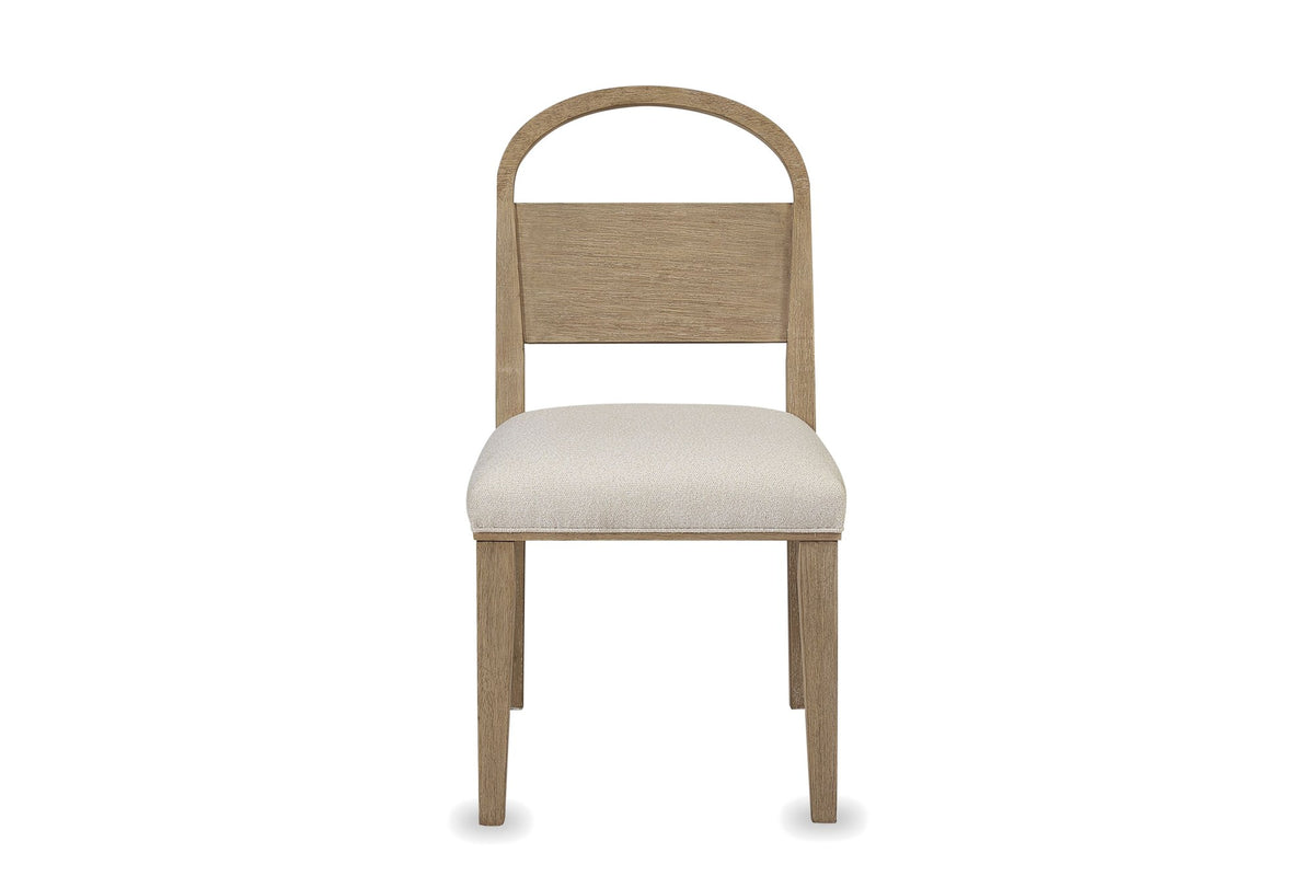 Parghelia Arch-Back Upholstered Wood Dining Chair (Set of 2), front view