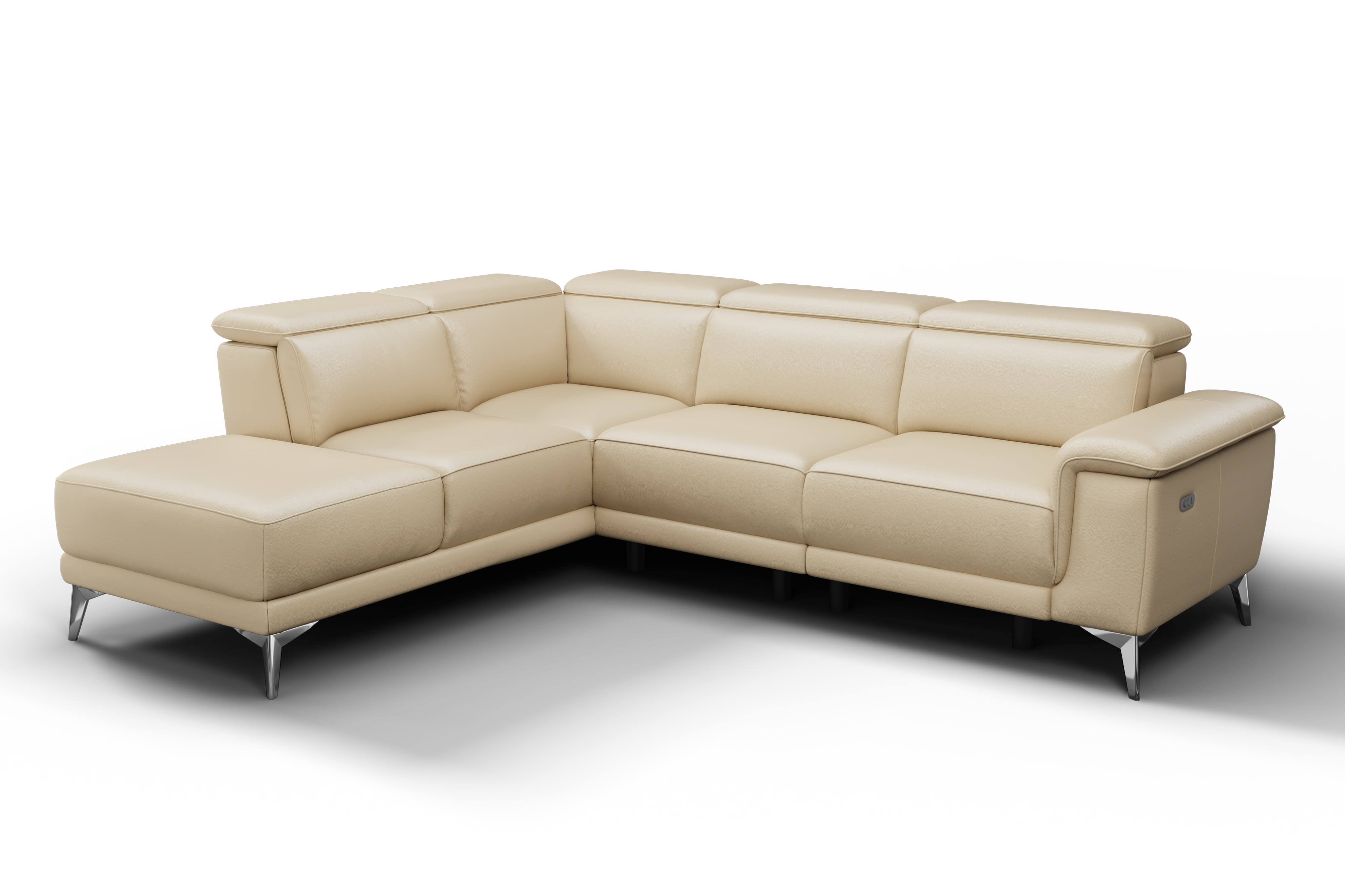 Pista Leather Reclining Sectional Sofa