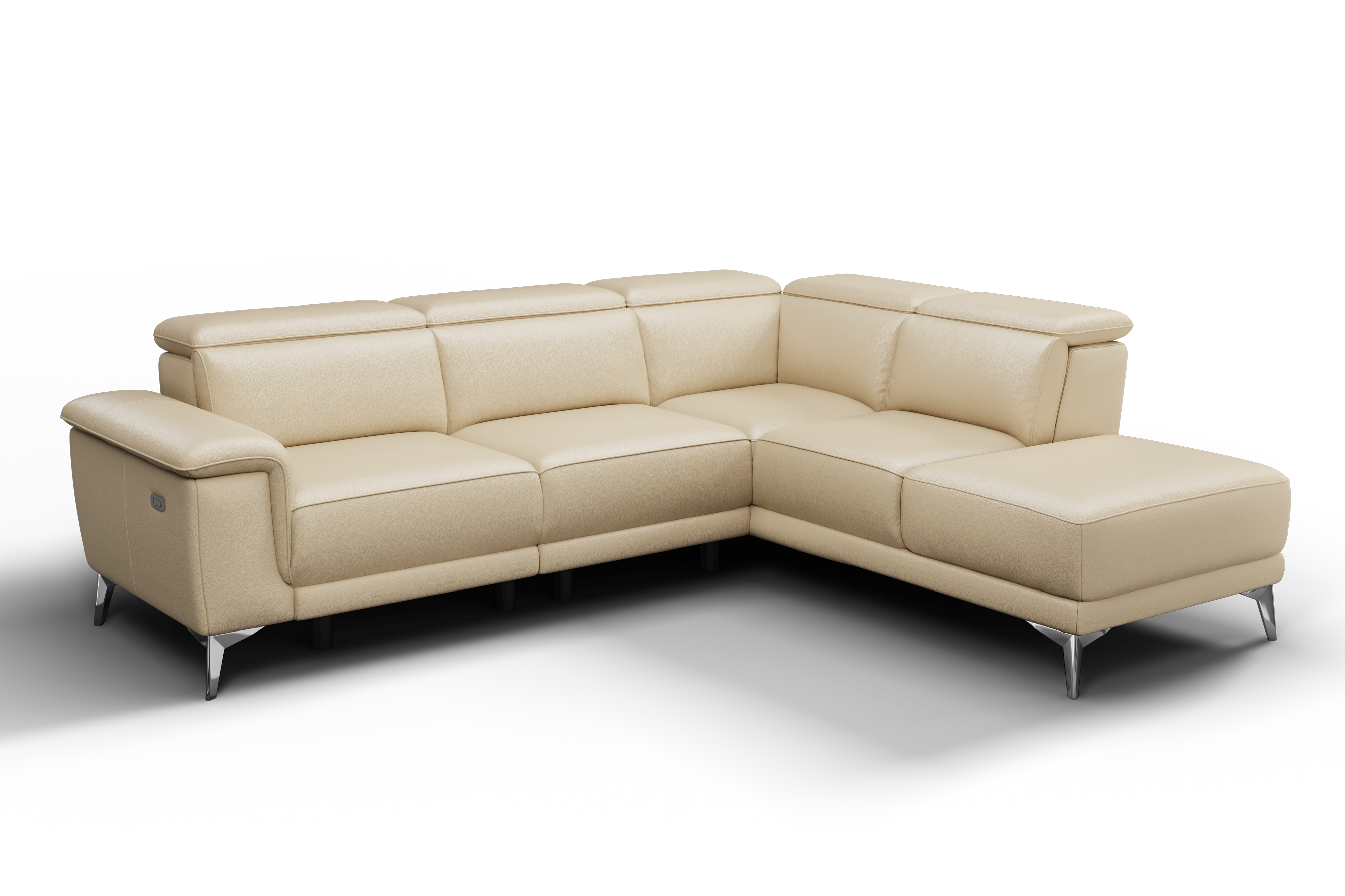 Pista Leather Reclining Sectional Sofa