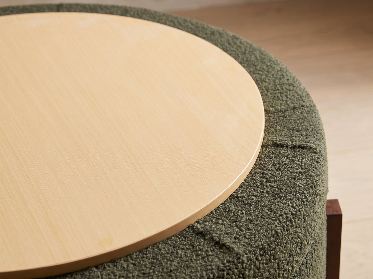 Close-up of the Portofino storage ottoman material