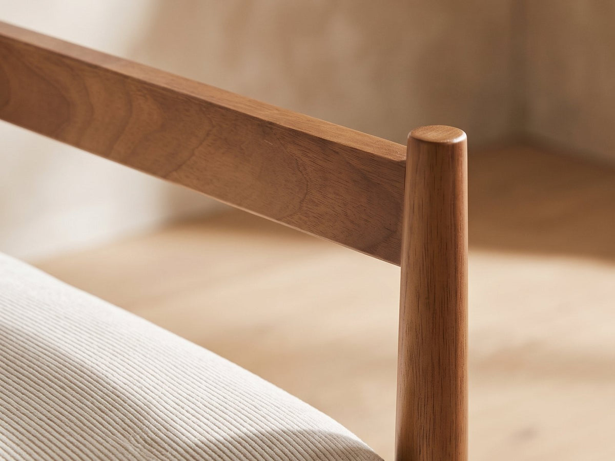 Close-up detail of the Ravello pair of accent chairs