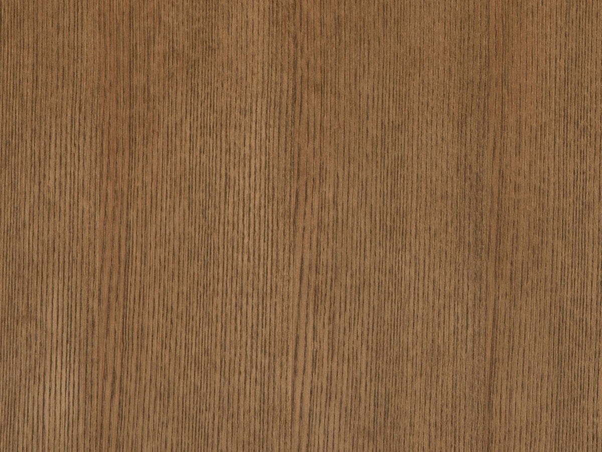 Close-up of the Soave 40-Inch Ash Brown Reeded 5-Drawer Chest: ash veneer grain