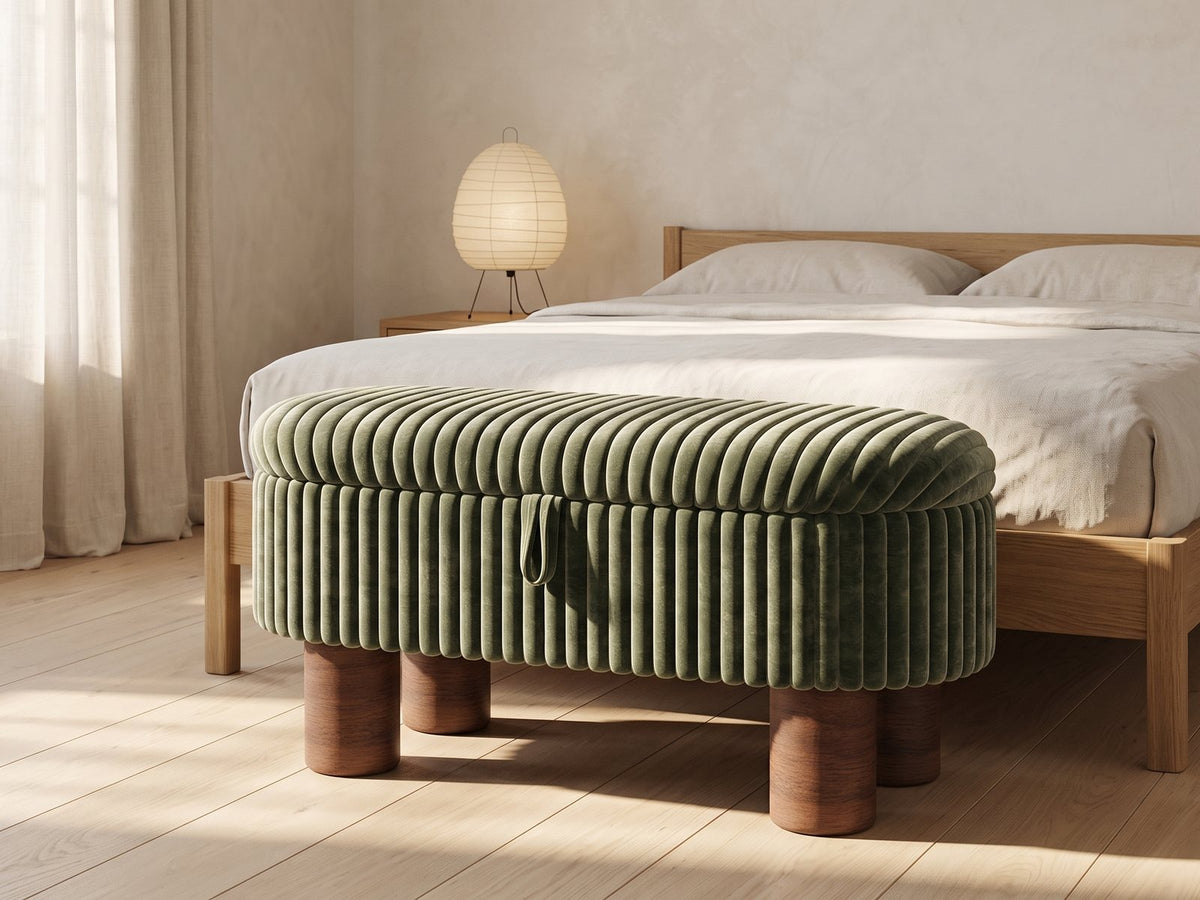 Sorrento Storage Bench in a furnished room