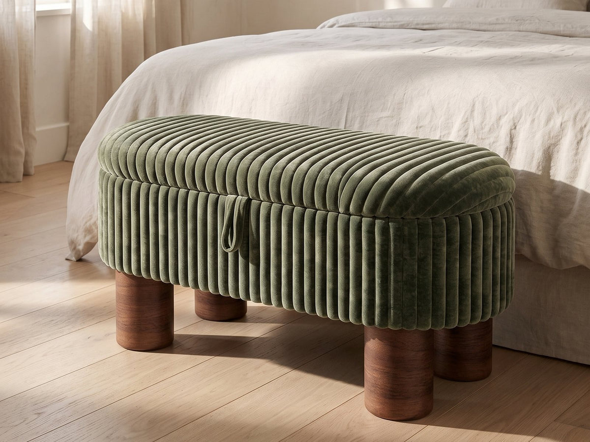Sorrento Storage Bench in a sunlit room