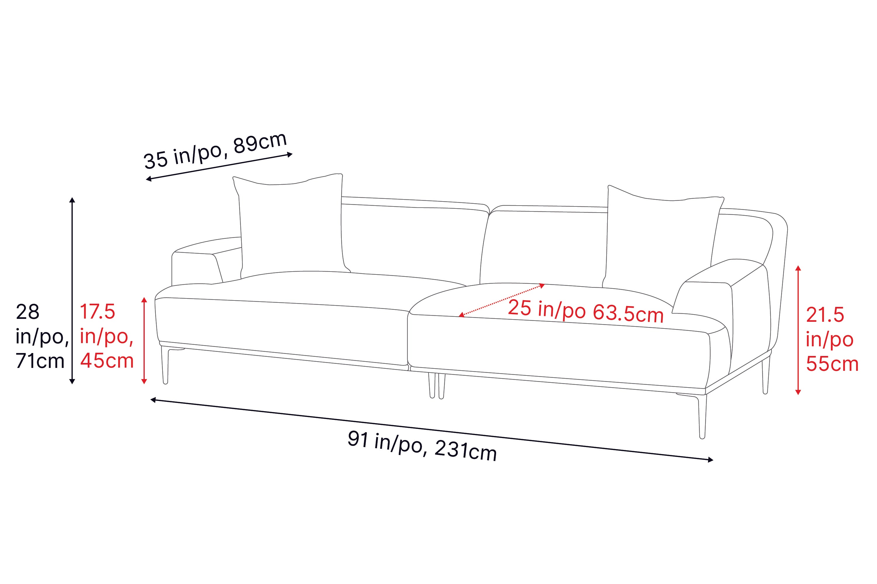 Kotor Fabric Sofa