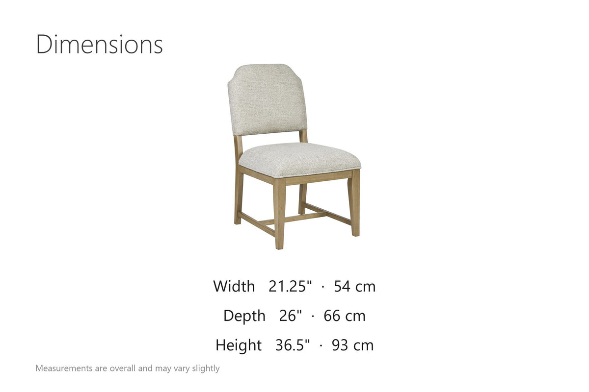 Taverna Tweed Upholstered Dining Chair (Set of 2) dimensions