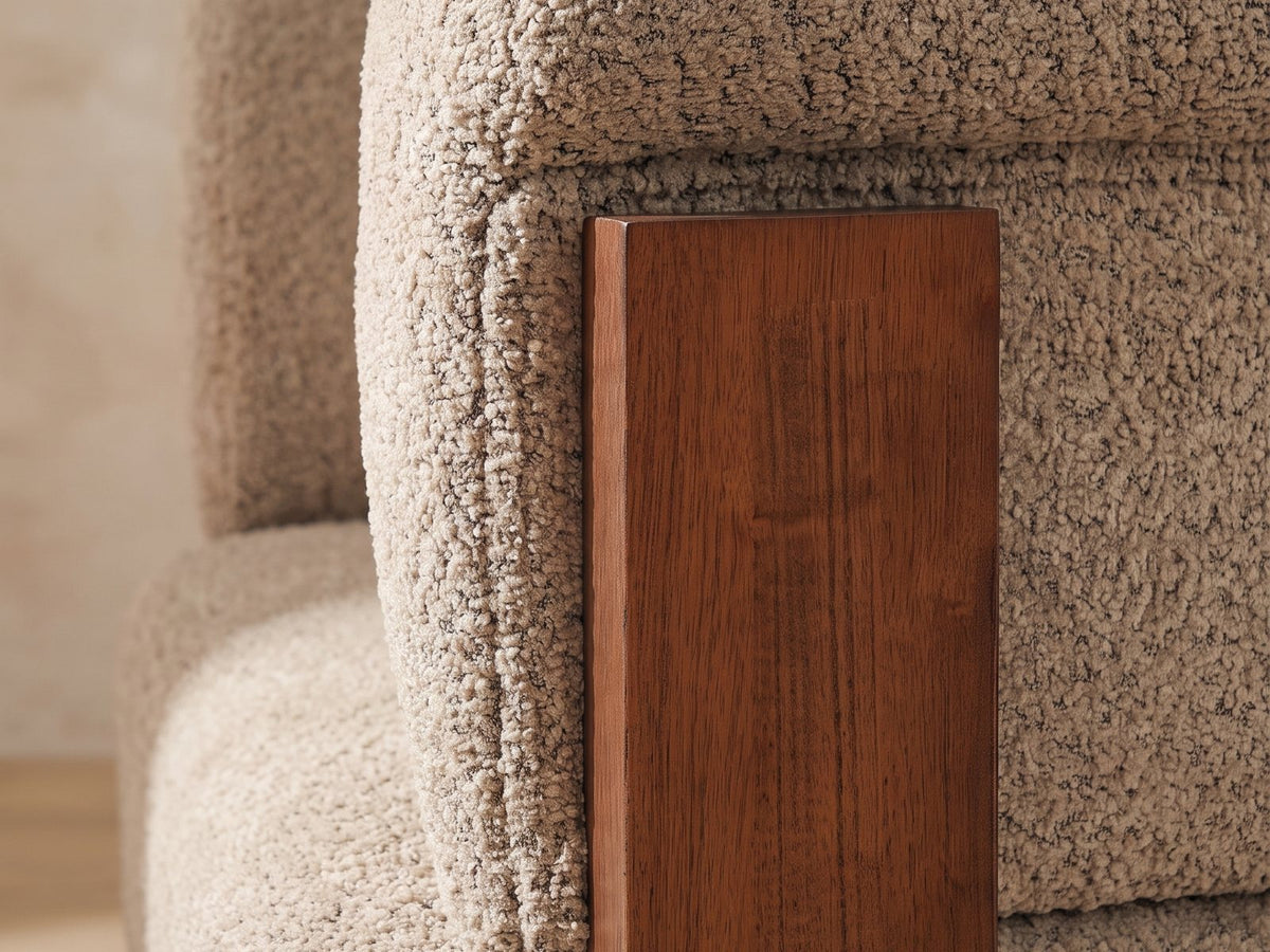 Close-up detail of the Trevi barrel chair