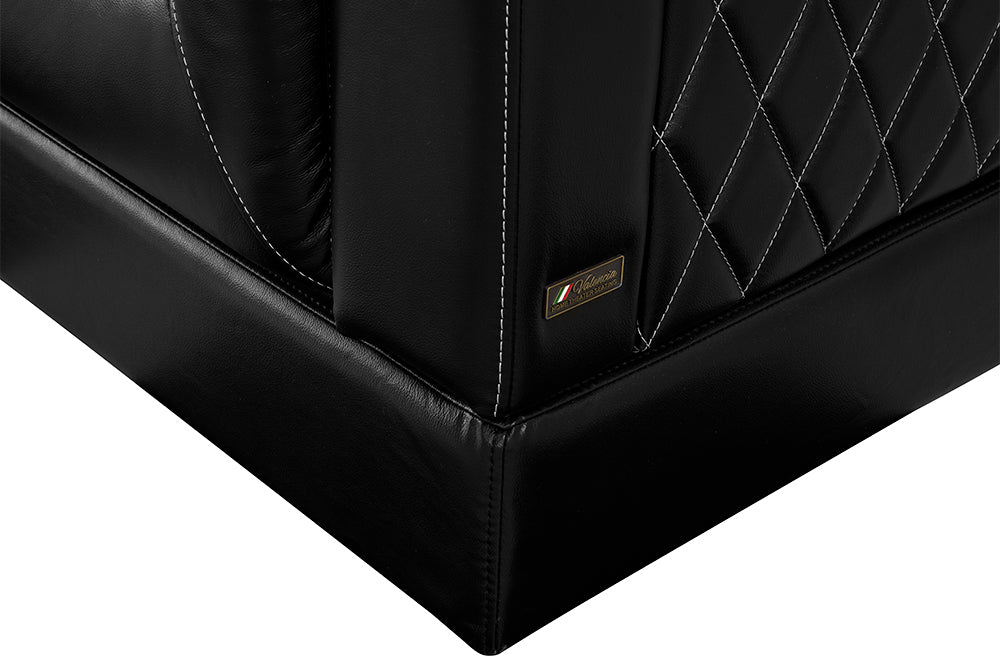 Valencia Oslo Home Theater Seating Single Recliner, Black with Risers