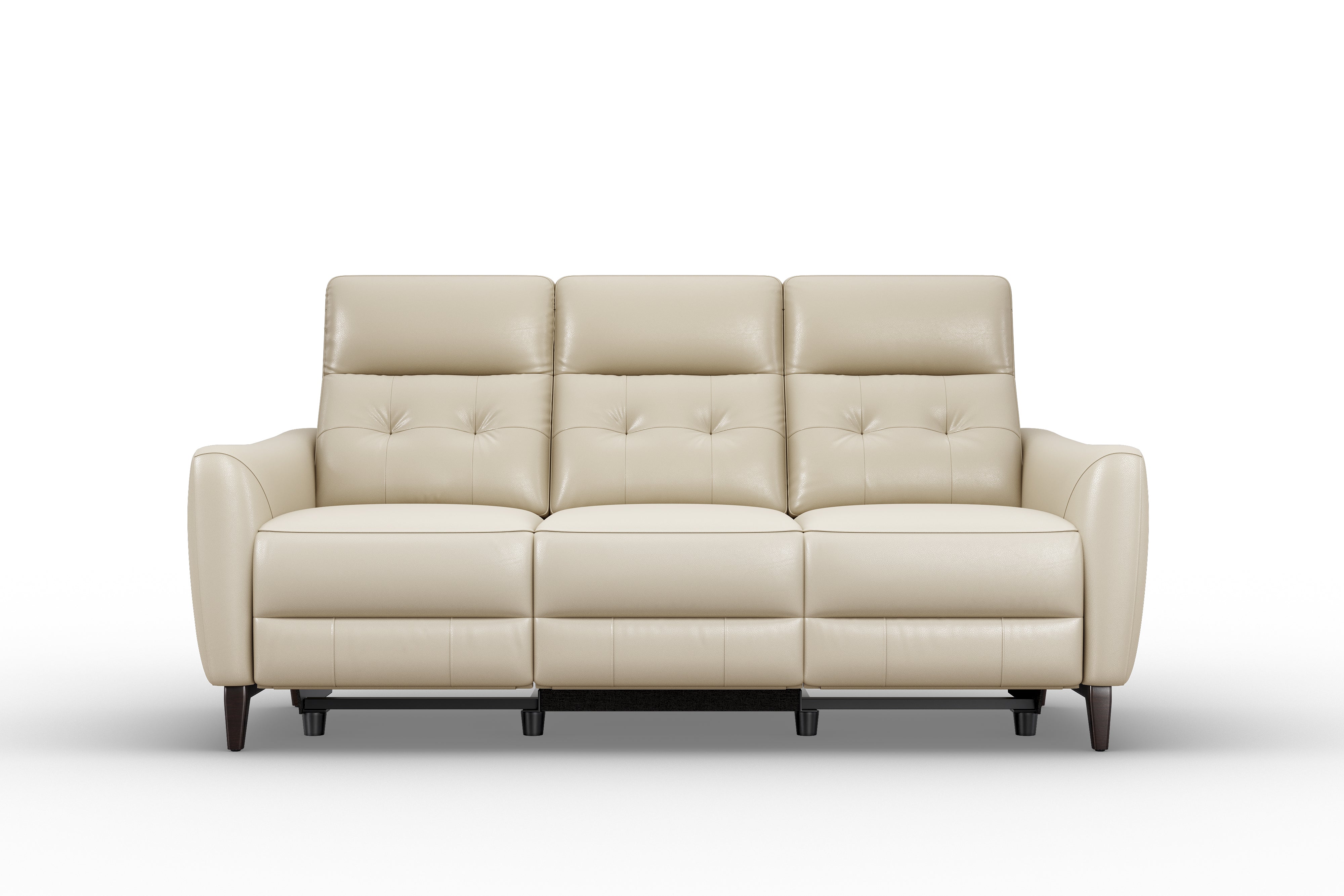 Valencia Elena Leather Three Seats Power Recliner Sofa Cream