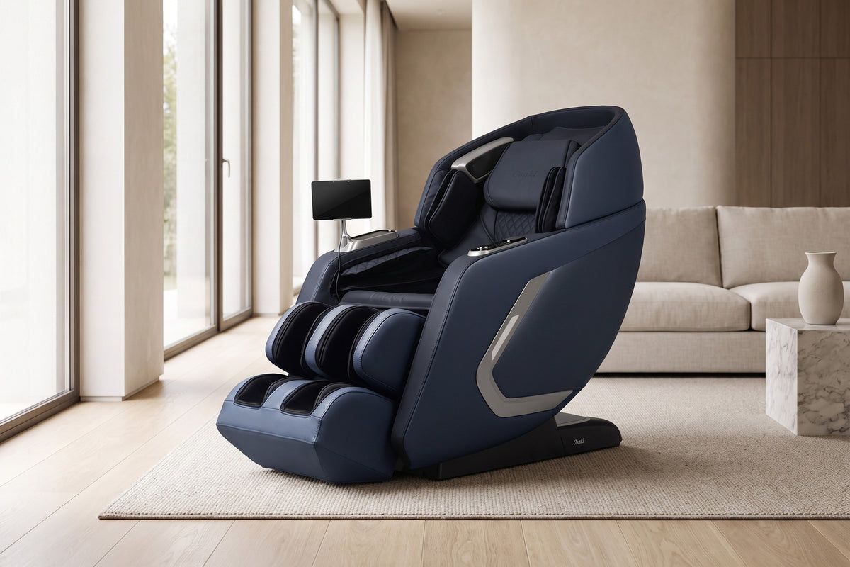 Osaki 4D Bravo Duo Massage Chair - osaki bravo duo blue lifestyle living