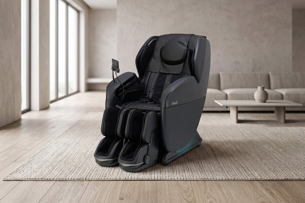 Osaki Ai 4D Yoga Flex Massage Chair - black lifestyle ai