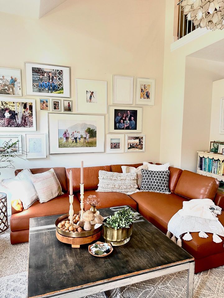 Serena Leather Corner Sectional Sofa