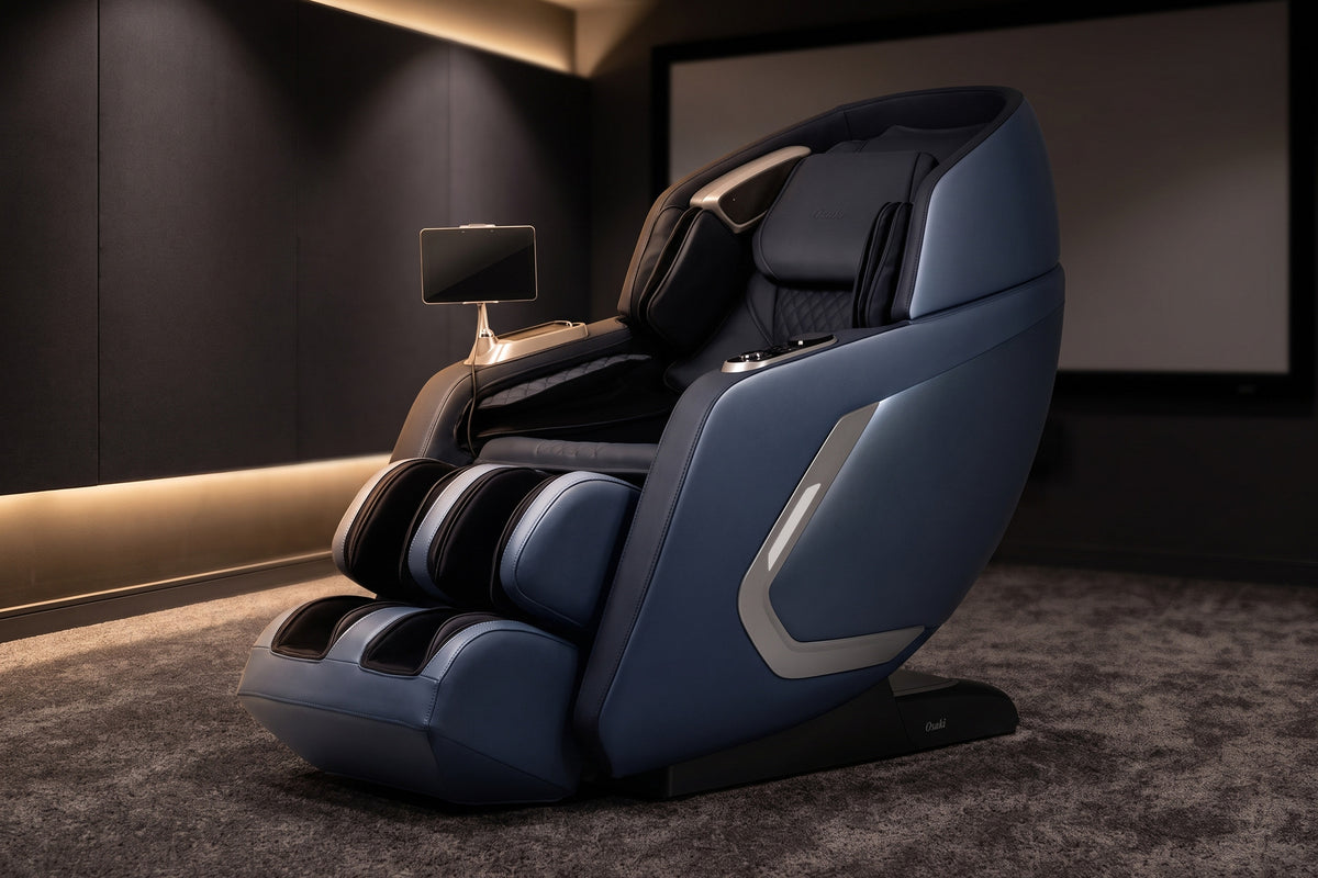 Osaki 4D Bravo Duo Massage Chair - osaki bravo duo blue lifestyle theater