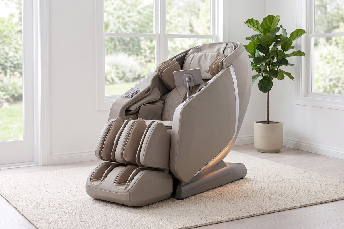 Osaki OS-Highpointe 4D Massage Chair - osaki highpointe taupe lifestyle sunroom
