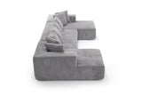 Alexus Corduroy Fabric Sectional Sofa