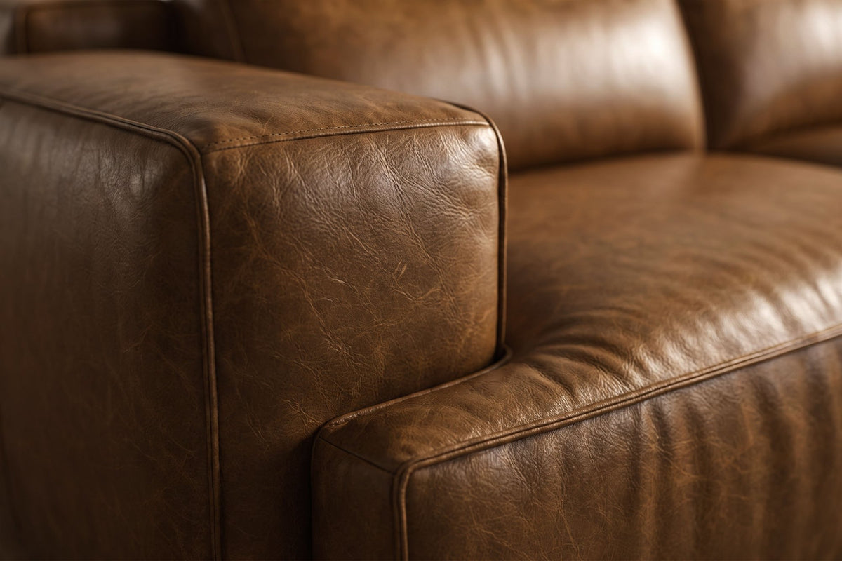 Valentina Distressed Leather Recliner Sectional Sofa