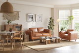 Valencia Artisan Leather Accent Cognac Chair Scene map-1