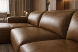 Valentina Distressed Leather Recliner Sectional Sofa