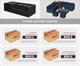 8 Pieces Patio Rattan Storage Table Furniture Set