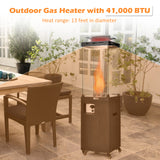 41 000 BTU Propane Patio Heater with Lockable Wheels