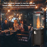 41 000 BTU Propane Patio Heater with Lockable Wheels