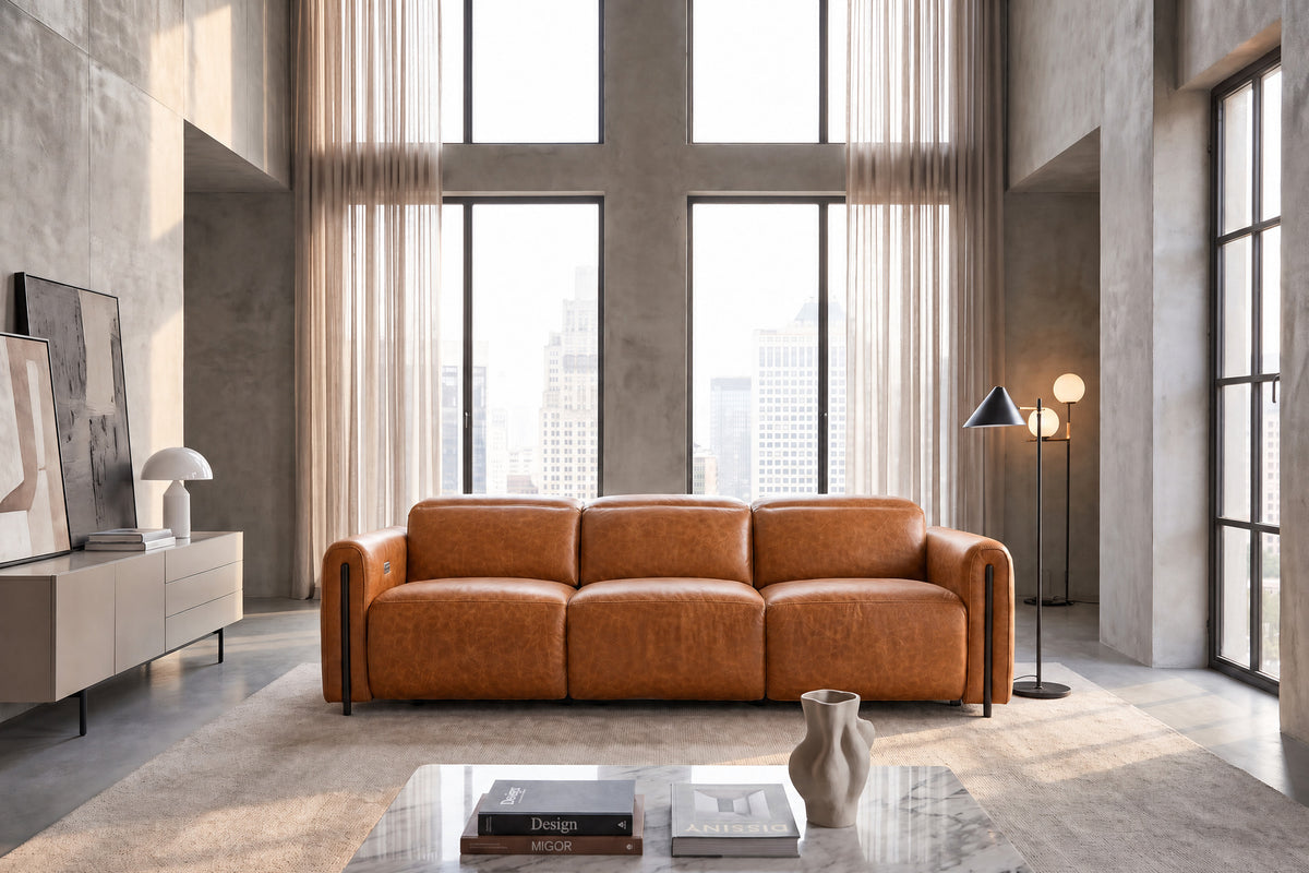 Distressed leather glowing in natural light